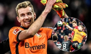 Thủ môn Leverkusen thắng Bayern bằng một mắt Thủ môn Leverkusen thắng Bayern bằng một mắt