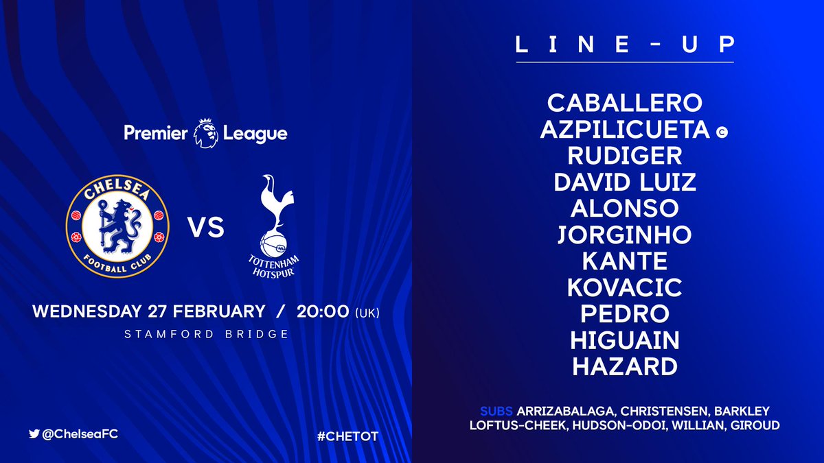 Đội hình xuất phát của chủ nhà Chelsea Chelsea vs Tottenham, trực tiếp Chelsea vs Tottenham, link trực tiếp Chelsea vs Tottenham, Chelsea, Tottenham, ngoại hạng Anh