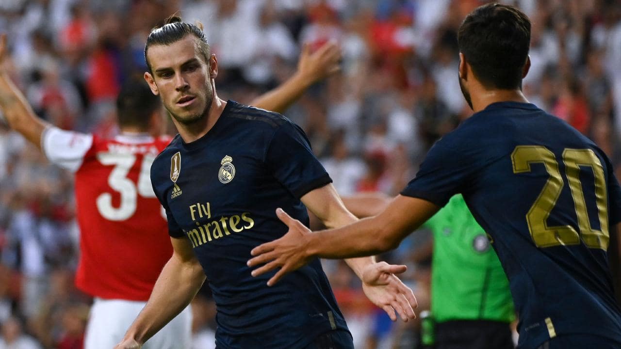 Bale ăn mừng bàn thắng một cách đầy lạnh lùng Bale, Zidane, Real Madrid, Real, Gareth Bale, Bale gửi thông điệp đến Zidane, Real vs Arsenal, Bale ghi bàn, ICC 2019