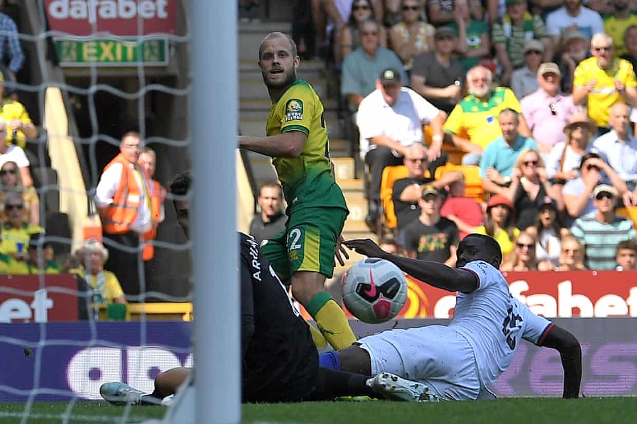 Pukki tiếp tục tỏa sáng. Ảnh: The Guardian Trực tiếp Norwich vs Chelsea, trực tiếp Chelsea vs Norwich, Norwich vs Chelsea, Chelsea vs Norwich, Chelsea, trực tiếp Ngoại Hạng Anh