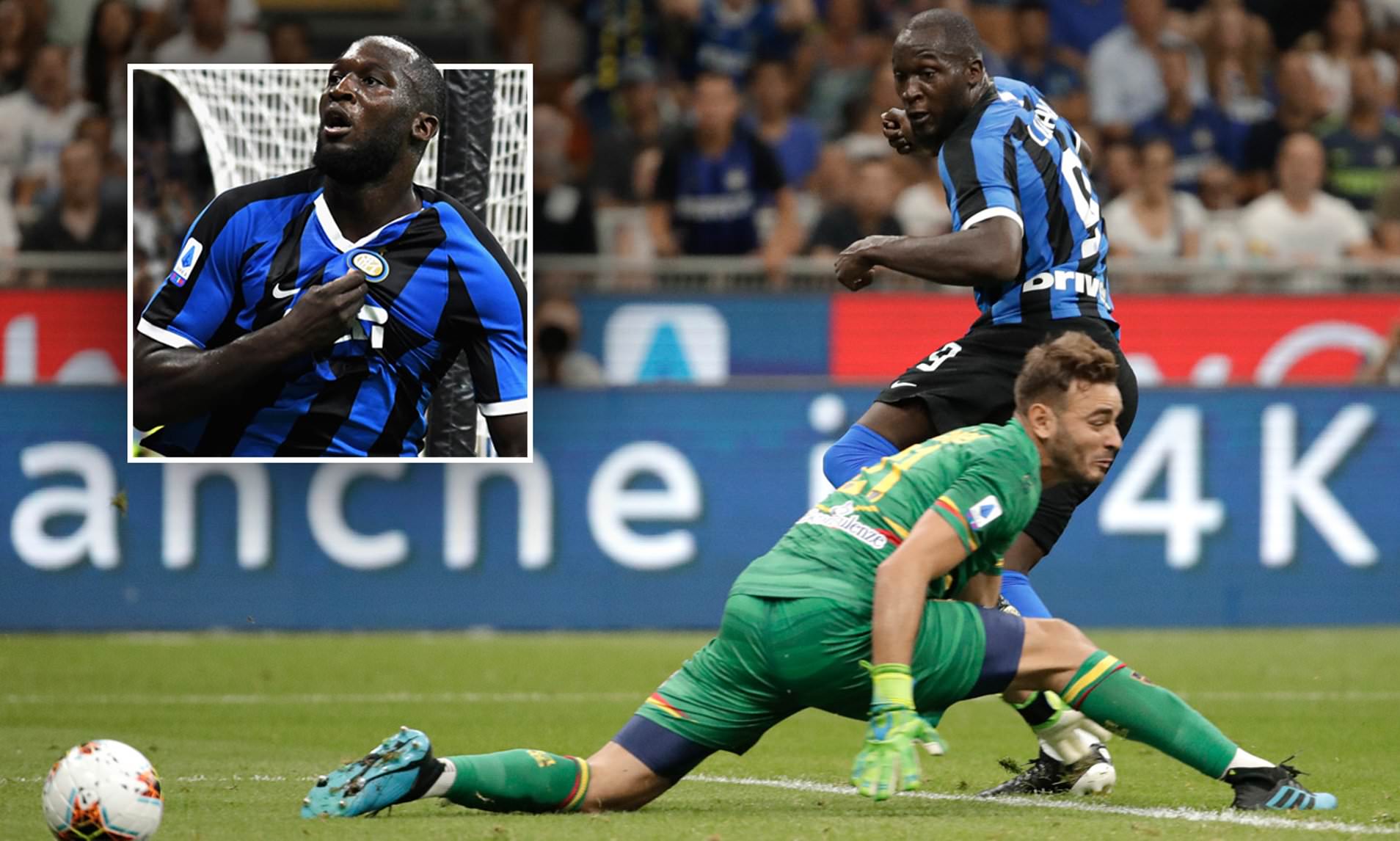 Lukaku lập công trong trận ra mắt Inter. Ảnh: Daily Mail inter milan vs lecce, kết quả inter milan vs lecce, trực tiếp serie A, link trực tiếp inter milan vs lecce, inter milan, lecce