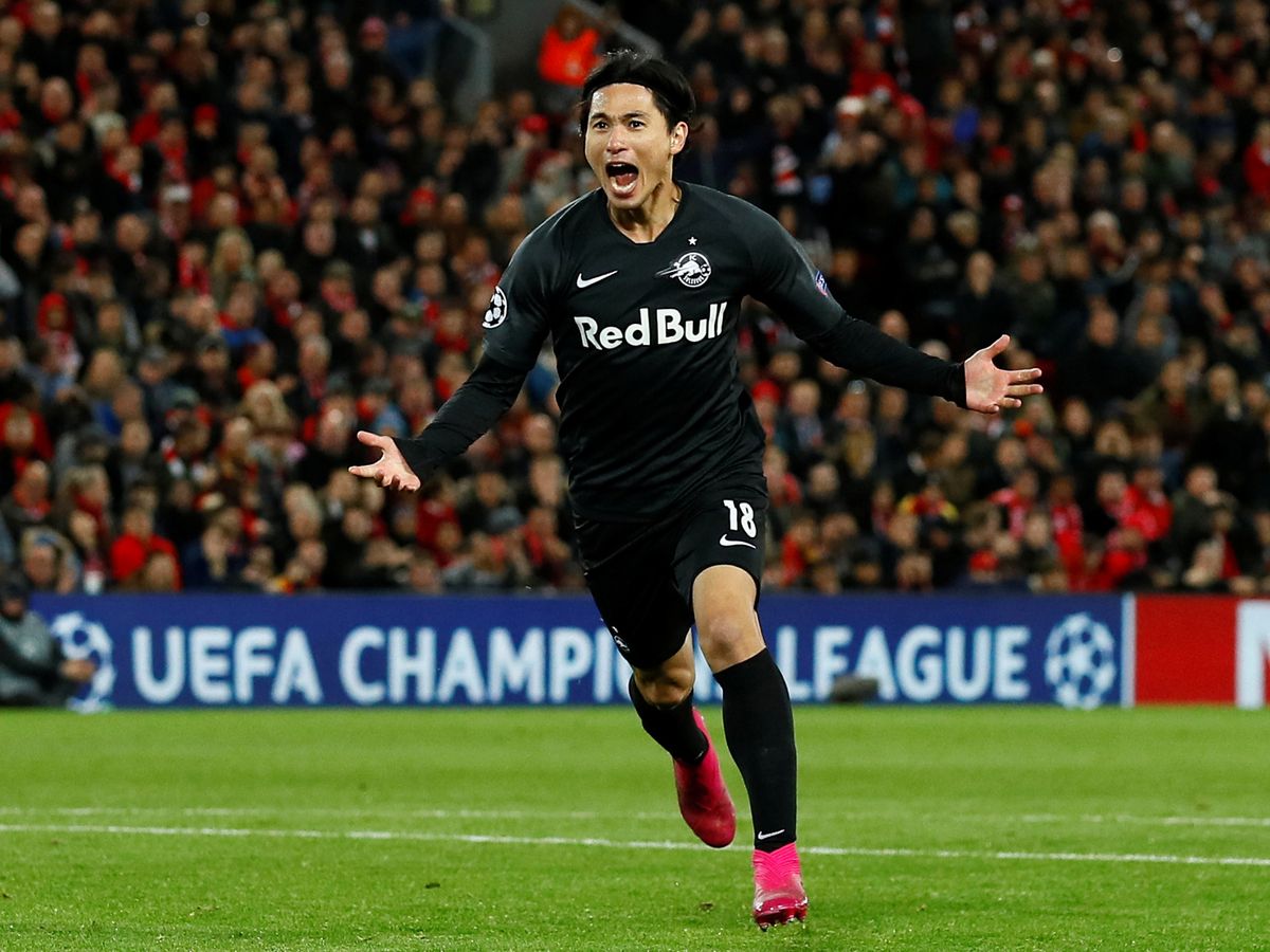 Minamino vừa 'xé lưới' Liverpool ở Champions League. Ảnh: Internet vòng loại World Cup 2022, World Cup 2022, ĐT Nhật Bản, Messi Nhật Bản, Kubo, VL World Cup, bóng đá châu Á