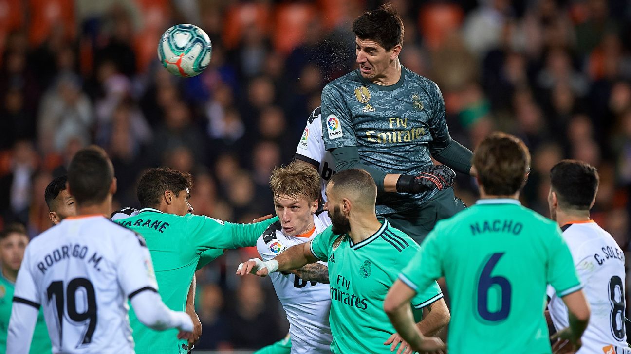 Thủ thành Courtois góp công lớn giúp Real Madrid kiếm về 1 điểm. Ảnh: Internet Courtois