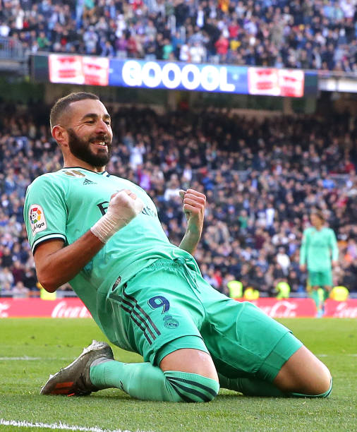 Benzema tỏa sáng với 1 bàn thắng và 1 kiến tạo. Ảnh: Getty real vs espanol danh chiem ngoi dau