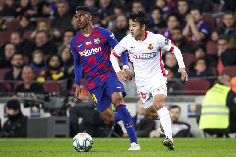 Kubo chơi bóng tự tin trước Barca. Ảnh: Marca. than dong nhat ban cdv barca dung