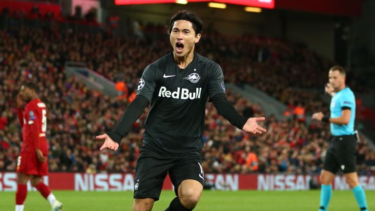 Tiền đạo Nhật Bản đang ở rất gần Liverpool. Ảnh: Getty minamino đến Liverpool