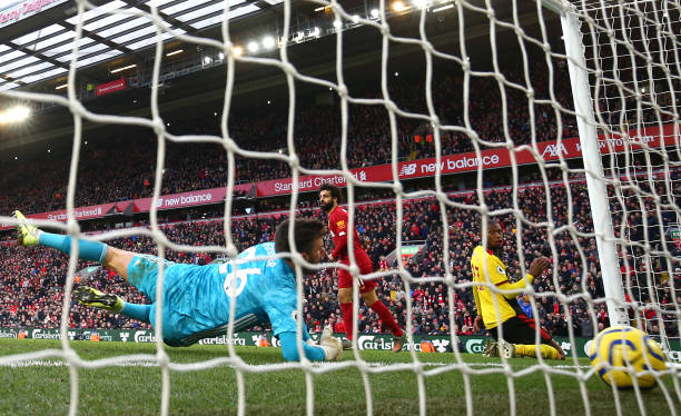 Pha làm bàn tinh tế của Mo Salah. Ảnh: Getty ket qua liverpool vs watford