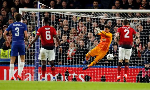 Romero xuất sắc cản phá 2 pha dứt điểm của Chelsea trực tiếp Chelsea vs MU, truc tiep bong da hom nay, link truc tiep Chelsea vs Mu, xem truc tiep chelsea vs mu, link xem chelsea vs mu, live chelsea vs mu