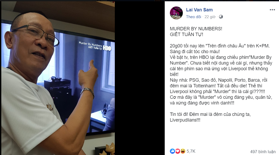MC Lại Văn Sâm ví Liverpool như 'kẻ sát nhân' chung kết c1 2019, liverpool vs tottenham, tottenham đối với liverpool, champions league, c1, chung kết champions league