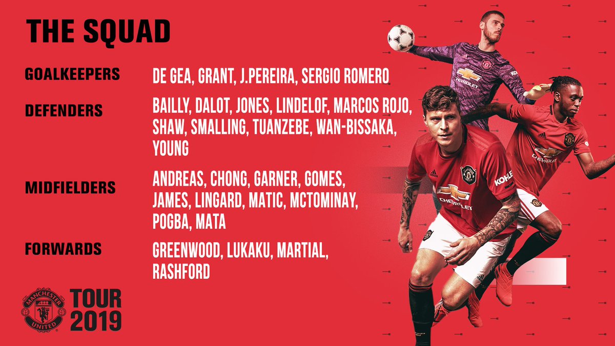 Danh sách MU di du đấu hè 2019 MU, man utd, man united, mu tour, du đấu hè mu, mu du đấu, mu hè 2019, lịch du đấu hè mu, pogba, lukaku, sanchez