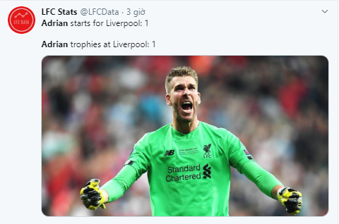 CĐV phát sốt vì Adrian ra sân 1 trận giành luôn 1 chiếc cúp adrian, liverpool vs chelsea, cdv liverpool, siêu cúp châu âu, liverpool, chelsea, fan liverpool, siêu cup