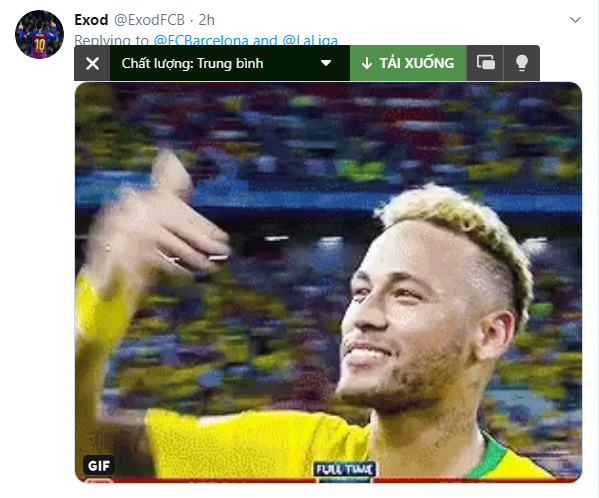 NHM Barca muốn đội bóng mua lại Neymar sớm. Ảnh: Twitter barca, cđv barca, bilbao 1-0 barca, barcelona vs bilbao, la liga, valvaerde, neymar, fan barca, nhm barca