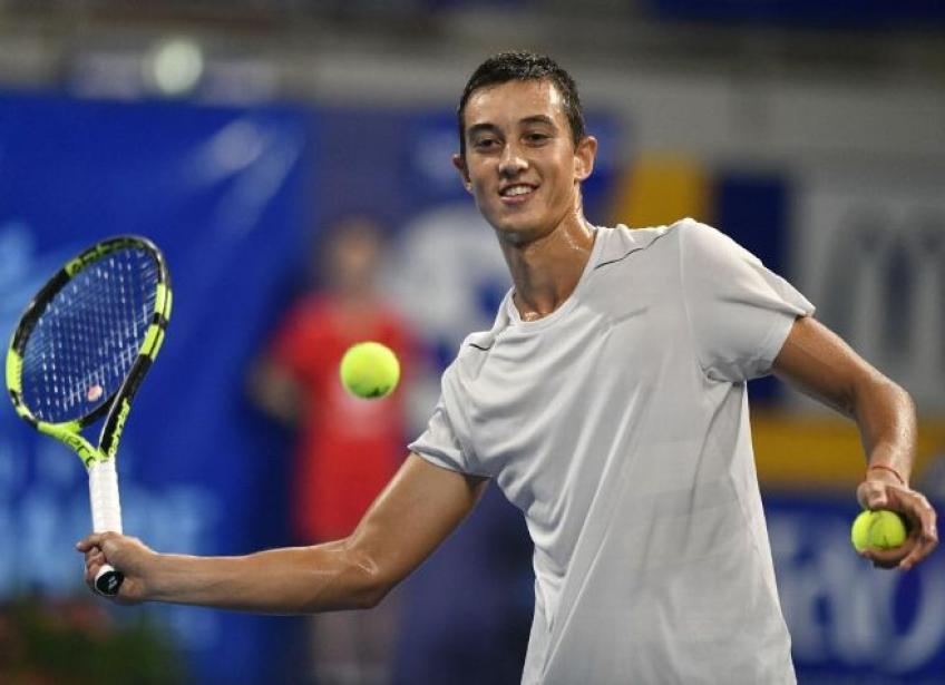Antonie Hoang cùng nhánh Nadal. Ảnh: Tennis World US us open, federer, djokovic, grand slam, roger, novak djokovic, roger federer, tennis, quần vợt, wimbledon
