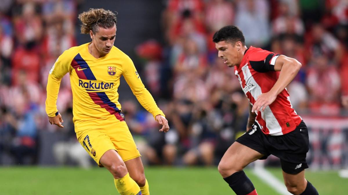 Griezmann không để lại nhiều ấn tượng ở trận ra mắt chính thức cho Barca. Ảnh: AS Barca vs Bilbao, kết quả Barca vs Bilbao, tỉ số Barca vs Bilbao, video bàn thắng Barca vs Bilbao