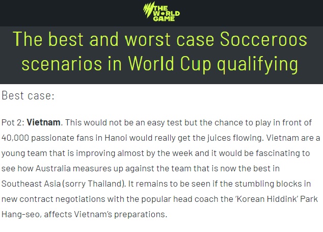 Theworldgame nhận định về ĐT Việt Nam