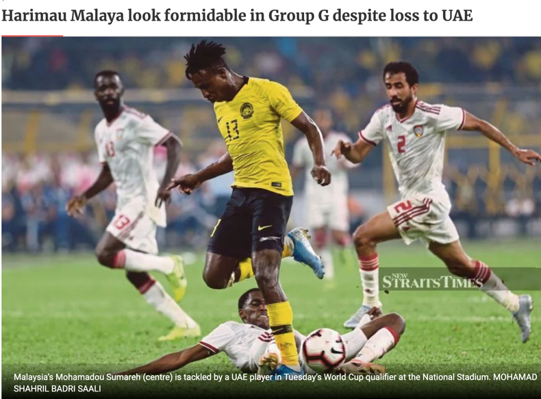 Tờ NST khẳng định Malaysia là đội tuyển đáng gờm tại bảng G