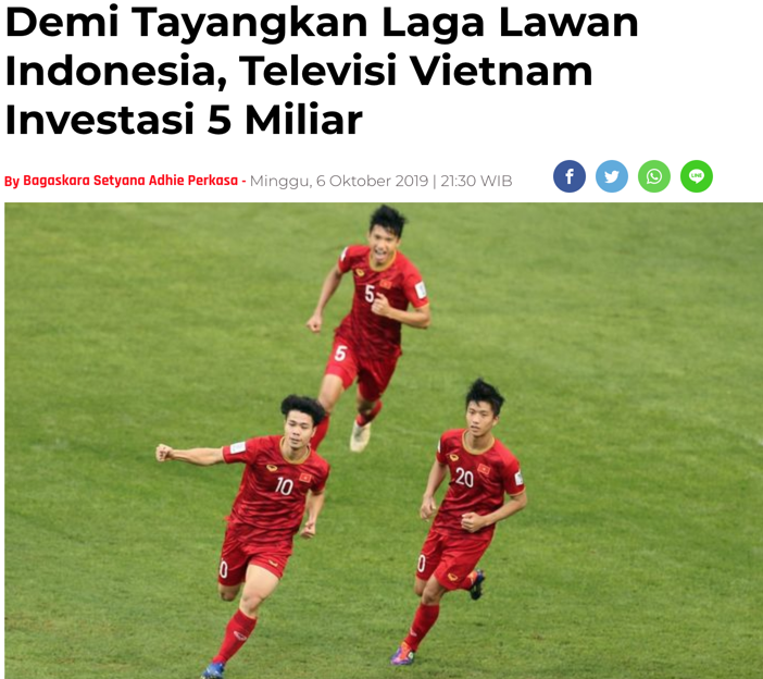Bolasport viết về độ chịu chơi của Việt Nam