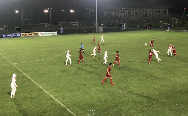 Các cầu thủ U19 nữ Việt Nam xuất sắc cầm hoà Iran trong thế thiếu người vòng loại U19 nữ châu Á 2019, đội tuyển u19 nữ việt nam, u19 nữ, u19 việt nam vs u19 iran