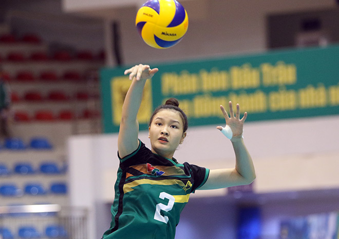 Kim Thanh từng gây ấn tượng với những pha động bóng đầy uy lực ở giải VTV9 Bình Điền 2019 hoa khôi kim thanh, hot girl bóng chuyền, hoa khôi bóng chuyền, hot girl bóng chuyền nữ việt nam