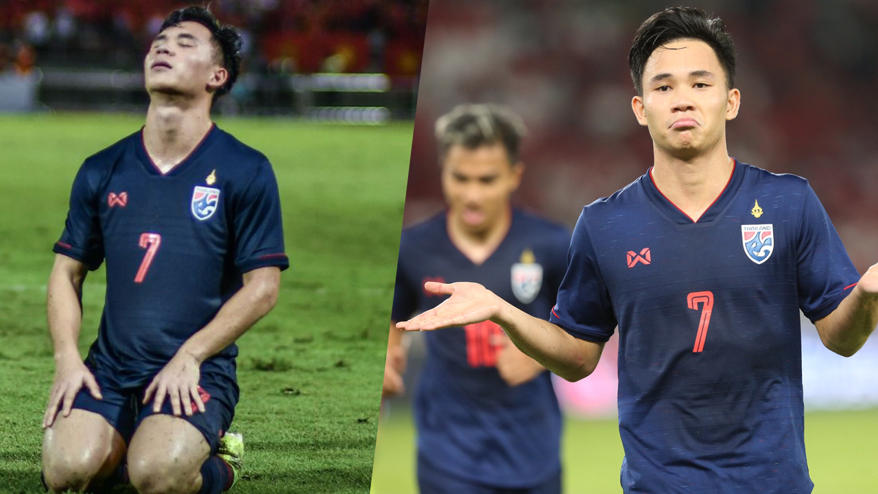 Supachok toả sáng rực rỡ với 2 bàn thắng và 1 pha kiến tạo. Ảnh: Siam Sport supachok, chanathip, thái lan vs indonesia, indonesia vs thái lan, vòng loại world cup 2022, vl wc 2022