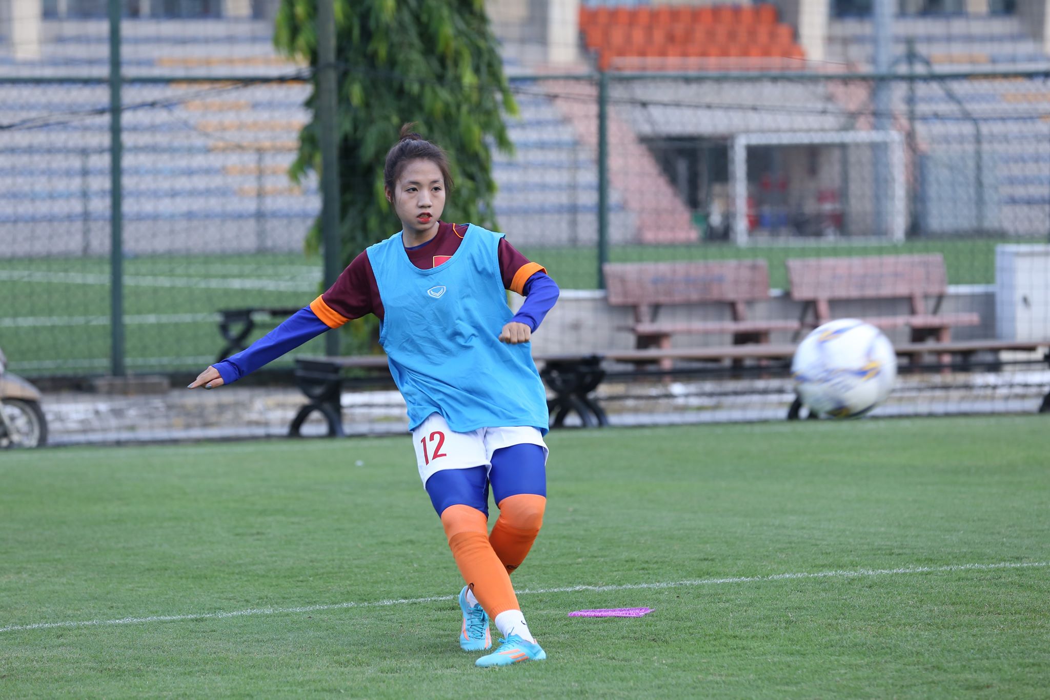 Trần Thị Duyên tập trung cùng U19 nữ Việt Nam ở Trung tâm VFF. Ảnh: Lê Thành danh sách đội tuyển u19 nữ việt nam dự vck u19 nữ châu á 2019, ds đội tuyển u19 nữ việt nam, hot girl trần thị duyên