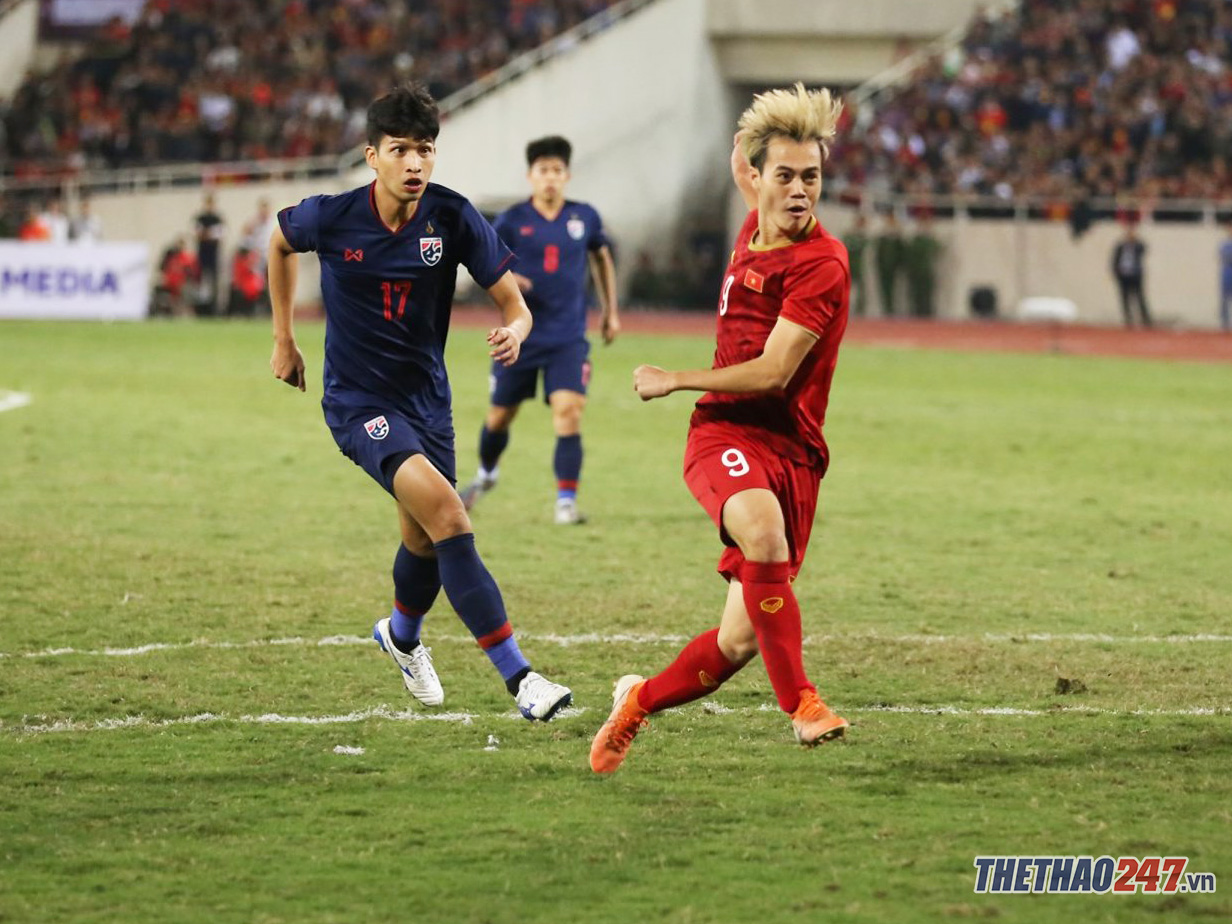 Việt Nam hoà không bàn thắng với Thái Lan trên SVĐ Mỹ Đình. Ảnh: Kiên Lê viet nam vs thai lan