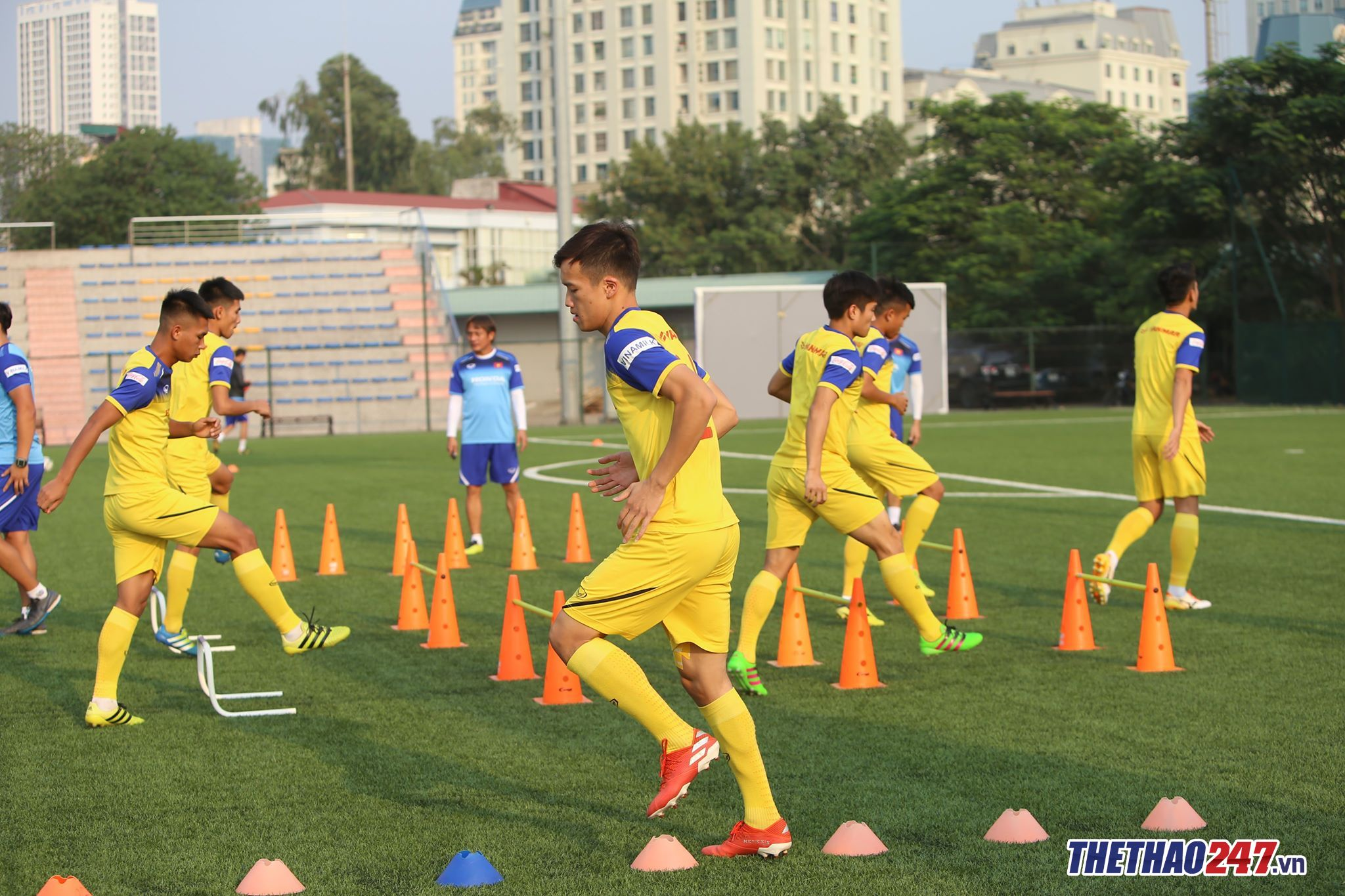 U22 tập luyện chuẩn bị đá giao hữu u22 vn