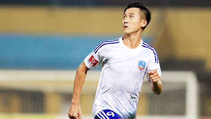 Hà Minh Tuấn đang là tiền đạo nội tốt nhất V.League hiện tại với 7 bàn thắng. ha minh tuan