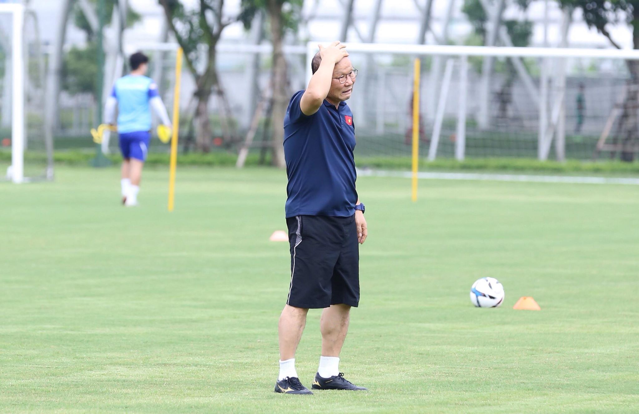 HLV Park cần thời gian từ nay tới trước SEA Games để căn cứ vào tình hình các đội tuyển mà đưa ra những mục tiêu hợp lý giúp VFF thống nhất các điều khoản trong hợp đồng làm việc. Ảnh: Ngọc Bảo park hang seo 2