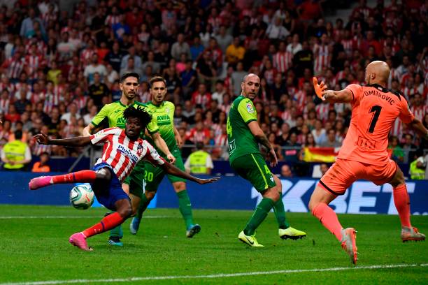 Thomas Partey ghi bàn thắng quý hơn vàng cho Atletico - Ảnh: Getty Kết quả Atletico vs Eibar, Atletico vs Eibar, kết quả La Liga
