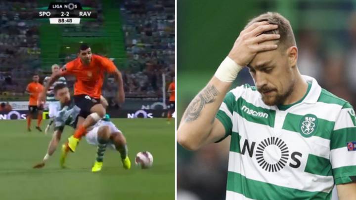 Coates khiến Sporting hứng chịu đến 3 quả penalty - Ảnh: Sportbible Liverpool, cựu sao Liverpool, hậu vệ liverpool, burnley vs liverpool, coates, kỉ lục bóng đá, hài hước bóng đá