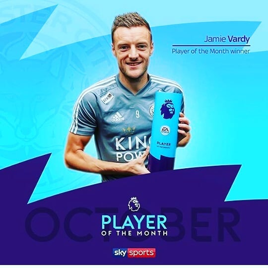 Trong tháng 10, không ai hay hơn Vardy! - Ảnh: Sky Sports Đánh bại Klopp, Lampard giành danh hiệu đầu tiên tại Ngoại hạng Anh