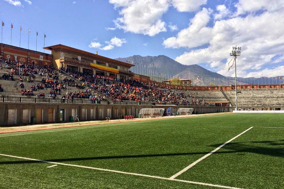 SVĐ xinh đẹp Changlimithang - Bhutan. Ảnh: GoalNepal,com Vòng loại World Cup, VL World Cup 2022, Nepal vs Kuwait, Bhutan, ltd VL World Cup, Úc vs Jordan