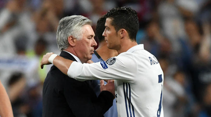 Ronaldo và Ancelotti luôn giữ mối quan hệ tốt đẹp ronaldo, cr7, mourinho, ancelotti, juventus, hlv juventus, huấn luyện viên của juventus