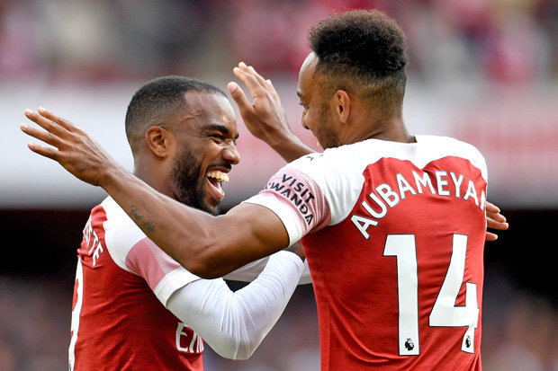 Lacazette và Aubameyang thi đấu cực kỳ ăn ý trên hàng công của Arsenal (Nguồn: Dailystar) Tin chuyển nhượng, chuyển nhượng 21/8, chuyển nhượng ngày 21/8, chuyển nhượng bóng đá, chuyển nhượng bóng đá hôm nay, chuyển nhượng mu, man utd, chuyển nhượng arsenal, chuyển nhượng Juventus, chuyển nhượng barca, chuyển nhượng real madrid