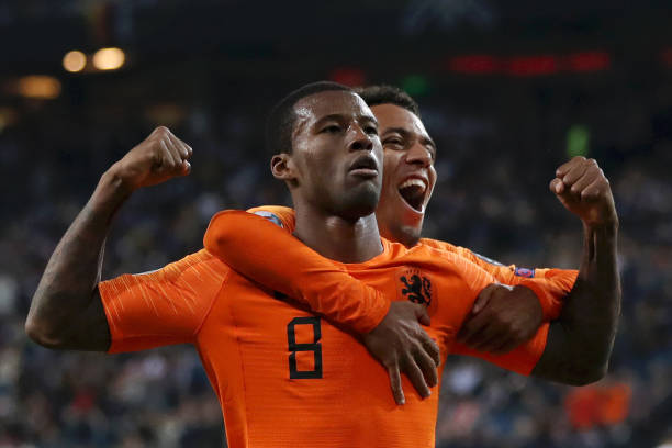 Wijnaldum ấn định chiến thắng cho Hà Lan. Ảnh: Getty Images Kết quả Đức vs Hà Lan, Đức vs Hà Lan, kết quả vòng loại euro 2020, kết quả vòng loại euro