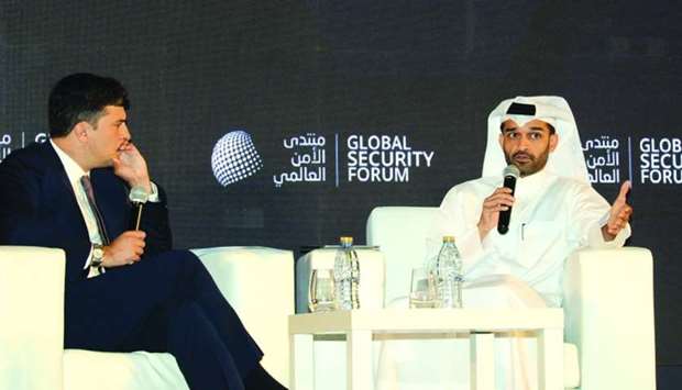 Hassan al-Thawadi trao đổi tại Diễn đàn an ninh toàn cầu. Ảnh: Thajudheen qatar, world cup 2022, world cup, vòng loại World Cup 2022, vòng loại world cup
