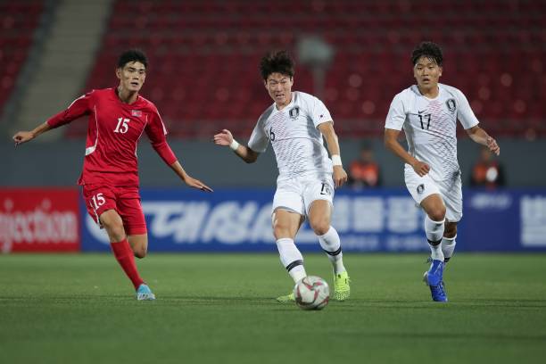 Trận đấu lịch sử này không được phát sóng trực tiếp trên truyền hình. Ảnh: Getty Images triều tiên vs hàn quốc, triều tiên, hàn quốc, kết quả vòng loại World Cup 2022, vòng loại World Cup 2022