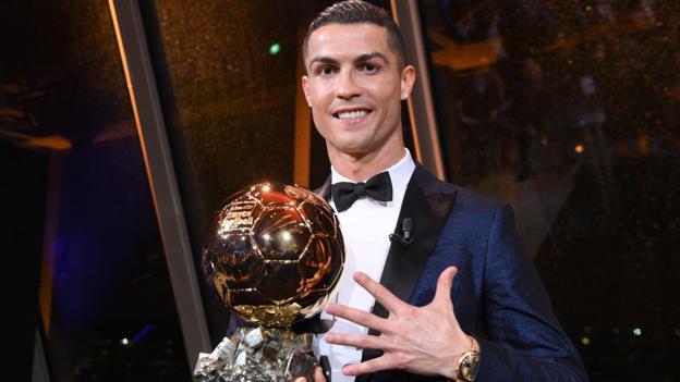 Ronaldo từng 5 lần giành Quả bóng vàng. Ảnh: BBC ronaldo, ronaldo juventus, ronaldo juve, juventus, quả bóng vàng, quả bóng vàng 2019, cúp c1, champions league