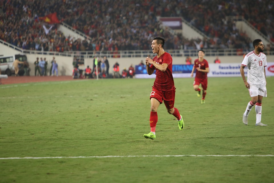 Tiến Linh ghi bàn thắng duy nhất giúp Việt Nam đánh bại UAE. Ảnh: Lê Thành việt nam, việt nam vs uae, việt nam 1-0 uae, vòng loại world cup 2022, kết quả vòng loại World Cup 2022, vòng loại world cup,