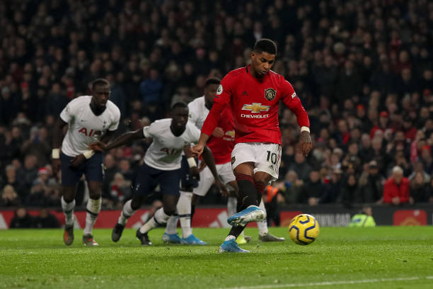 Rashford tỏa sáng với cú đúp vào lưới Tottenham. Ảnh: Getty Kết quả MU vs Tottenham, MU vs Tottenham, Kết quả Ngoại hạng Anh, Ngoại hạng Anh