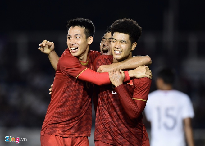 U22 Việt Nam dễ dàng đè bẹp U22 Campuchia. Ảnh: Zing Kết quả bóng đá nam SEA Games 30, Kết quả U22 Myanmar vs U22 Indonesia, Kết quả U22 Việt Nam vs U22 Campuchia, Kết quả Ngoại hạng Anh, Kết quả bóng đá, Kết quả bóng đá hôm nay
