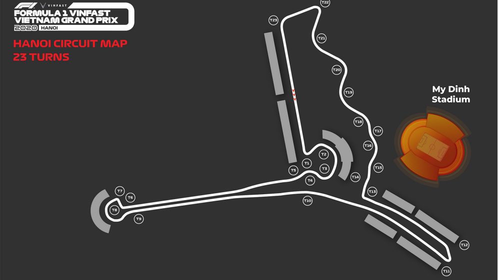 Cấu trú mới đường đua F1 tại Việt Nam. Ảnh: Formula1