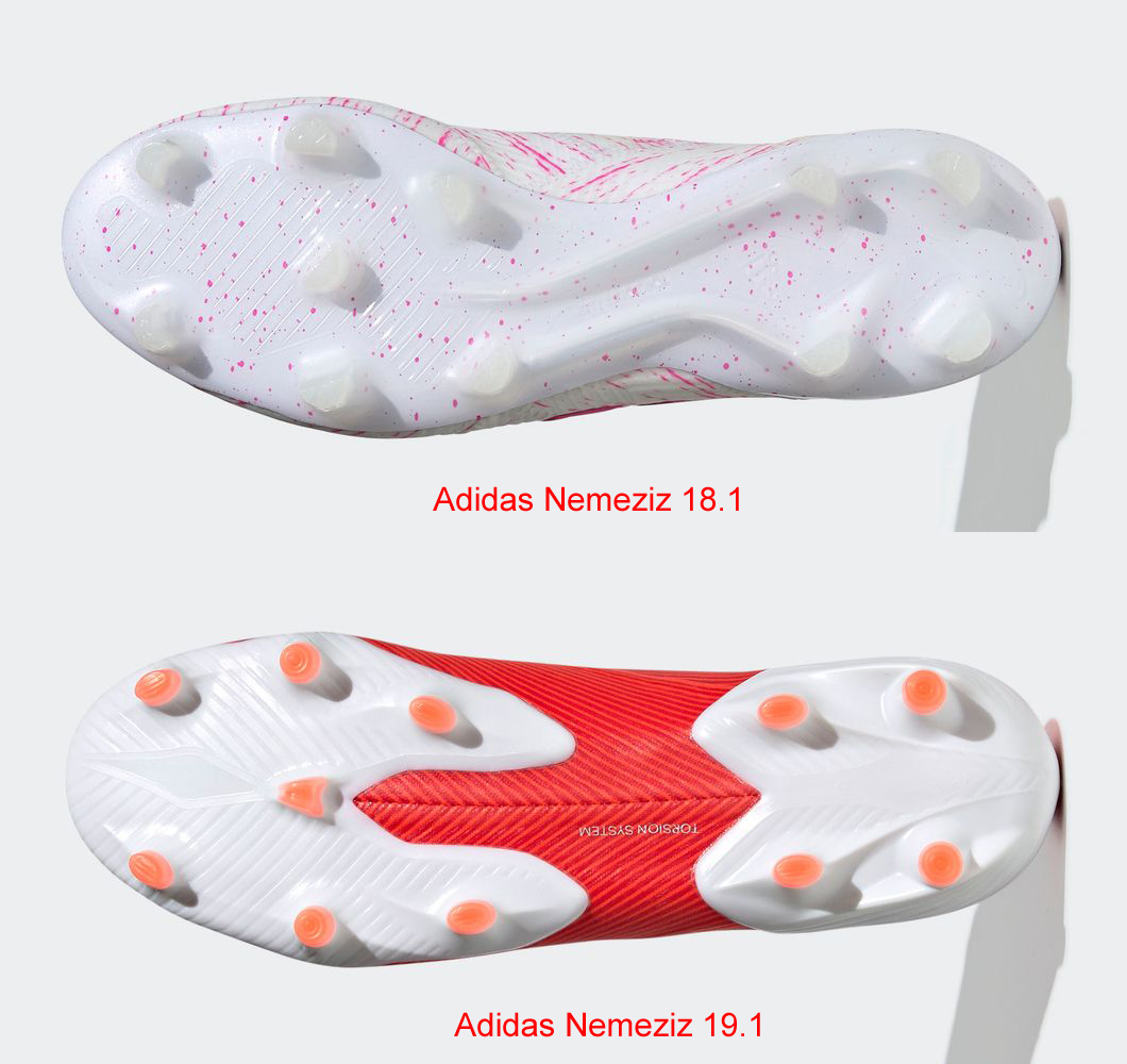 So sánh công nghệ đế đơn ở Nemeziz 18.1 và đế kéo ở Nemeziz 19.1