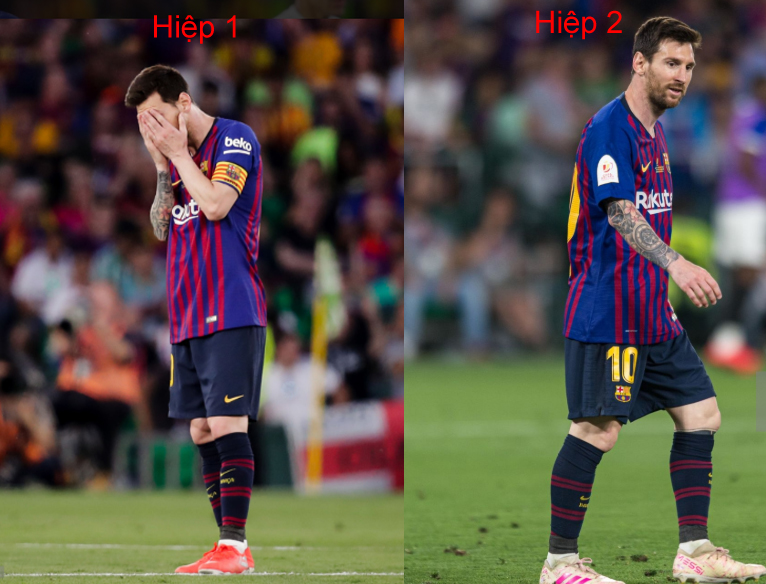 Messi ra sân hiệp 1 với đôi Nemeziz 19+ mới nhất, còn hiệp 2 là đôi Nemeziz 18.1 cũ hơn