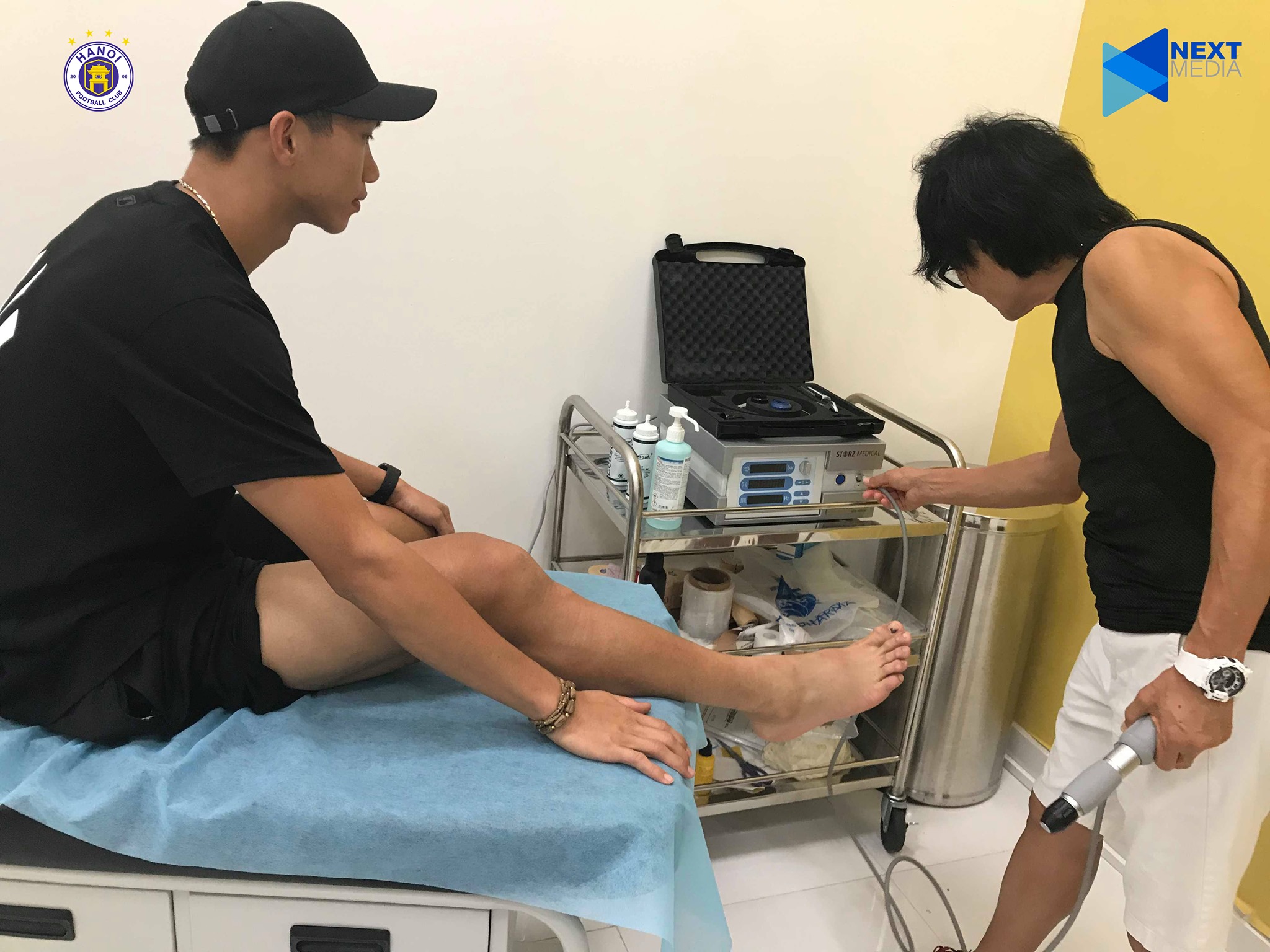 Đoàn Văn hậu cũng phải nghỉ 4-5 tuần vì chấn thương đầu gối (Ảnh: Hà Nội FC) Văn hậu