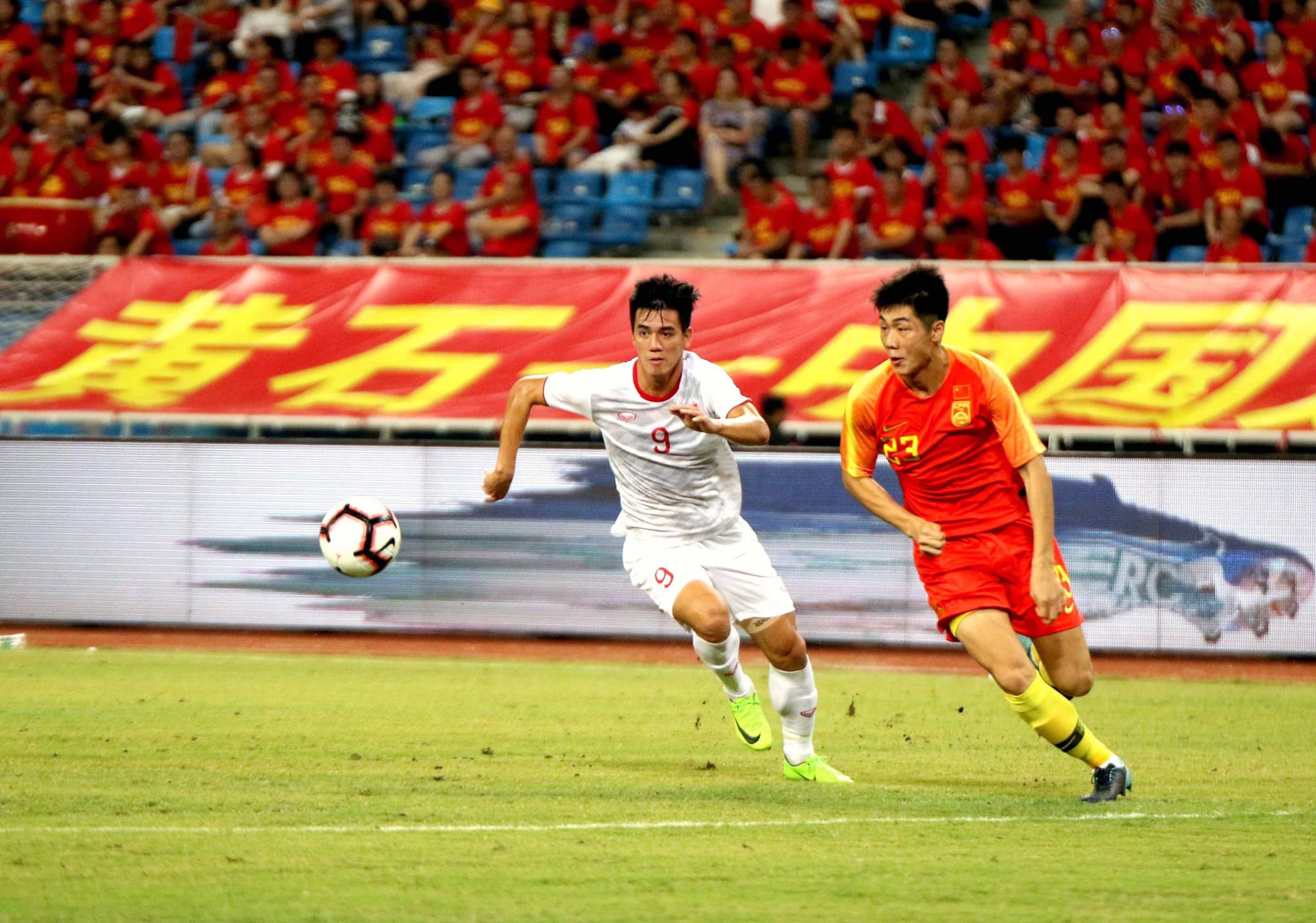 Tiến Linh đã lập 1 cú đúp để mang về chiến thắng cho U22 Việt Nam. Ảnh: VFF U22 Việt Nam