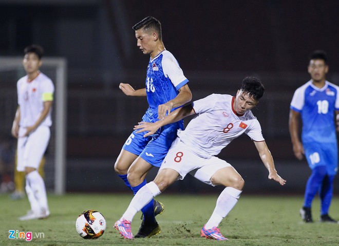 U19 Việt Nam đã gặp khá nhiều khó khăn trong trận đấu với Mông Cổ. Ảnh: Zing U19 Việt Nam