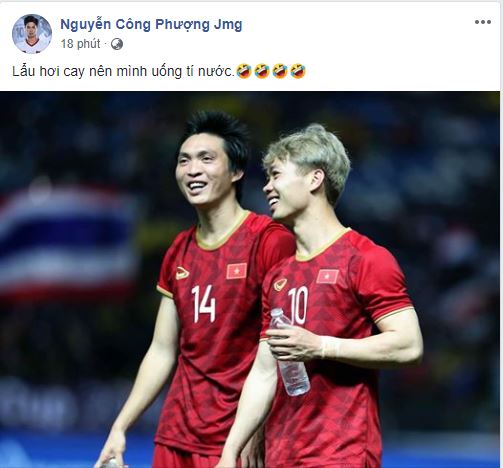 Công Phượng đăng trên trang cá nhân