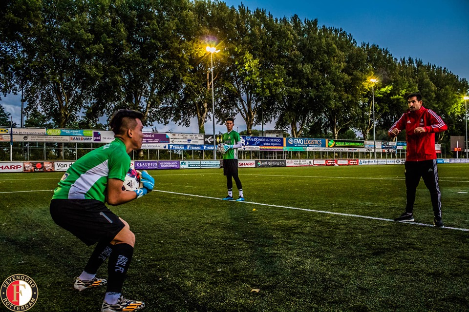 Hai thủ môn U18 HAGL tập luyện tại Feyenoord